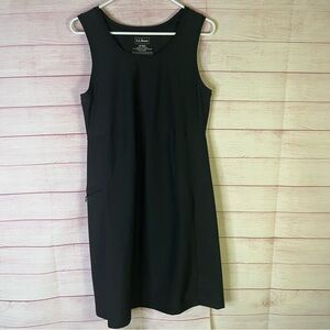 L.L.Bean Black Sleeveless Tank Dress Size Medium‎